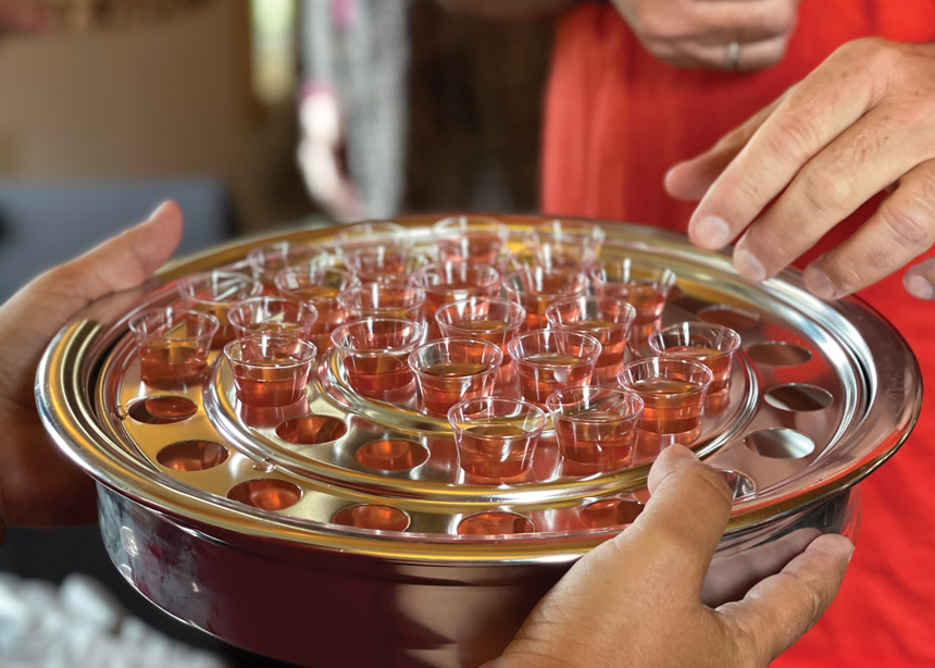 Strawberry communion at Six Nations