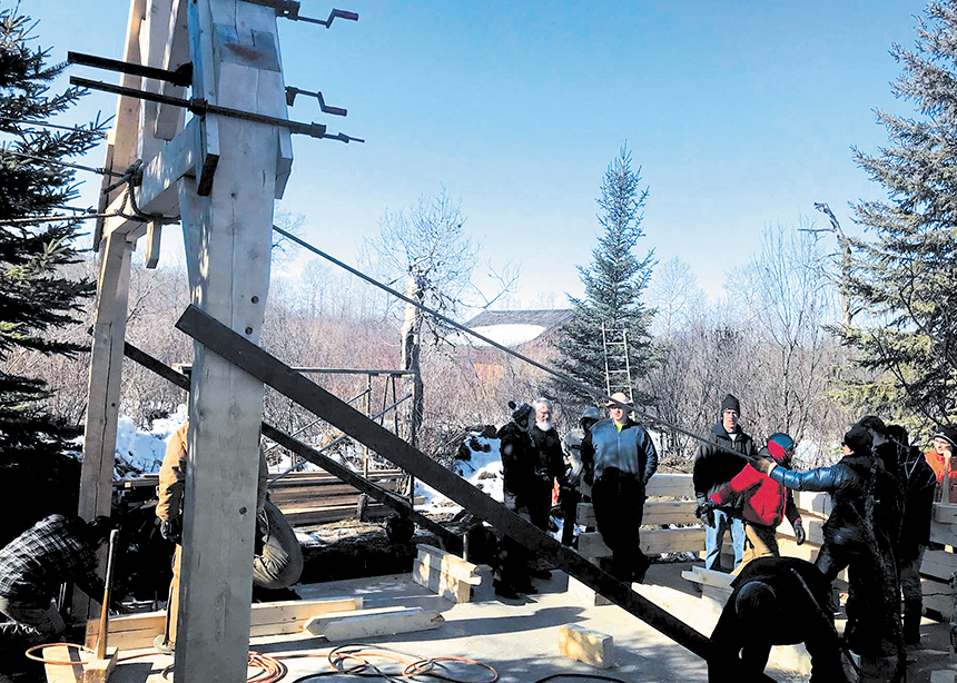 Shekinah cabin built off the grid