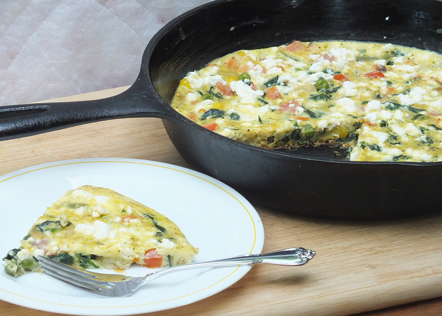 Breakfast spinach frittata