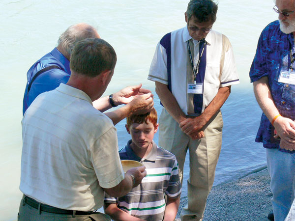 Tour member chooses to be baptized en route