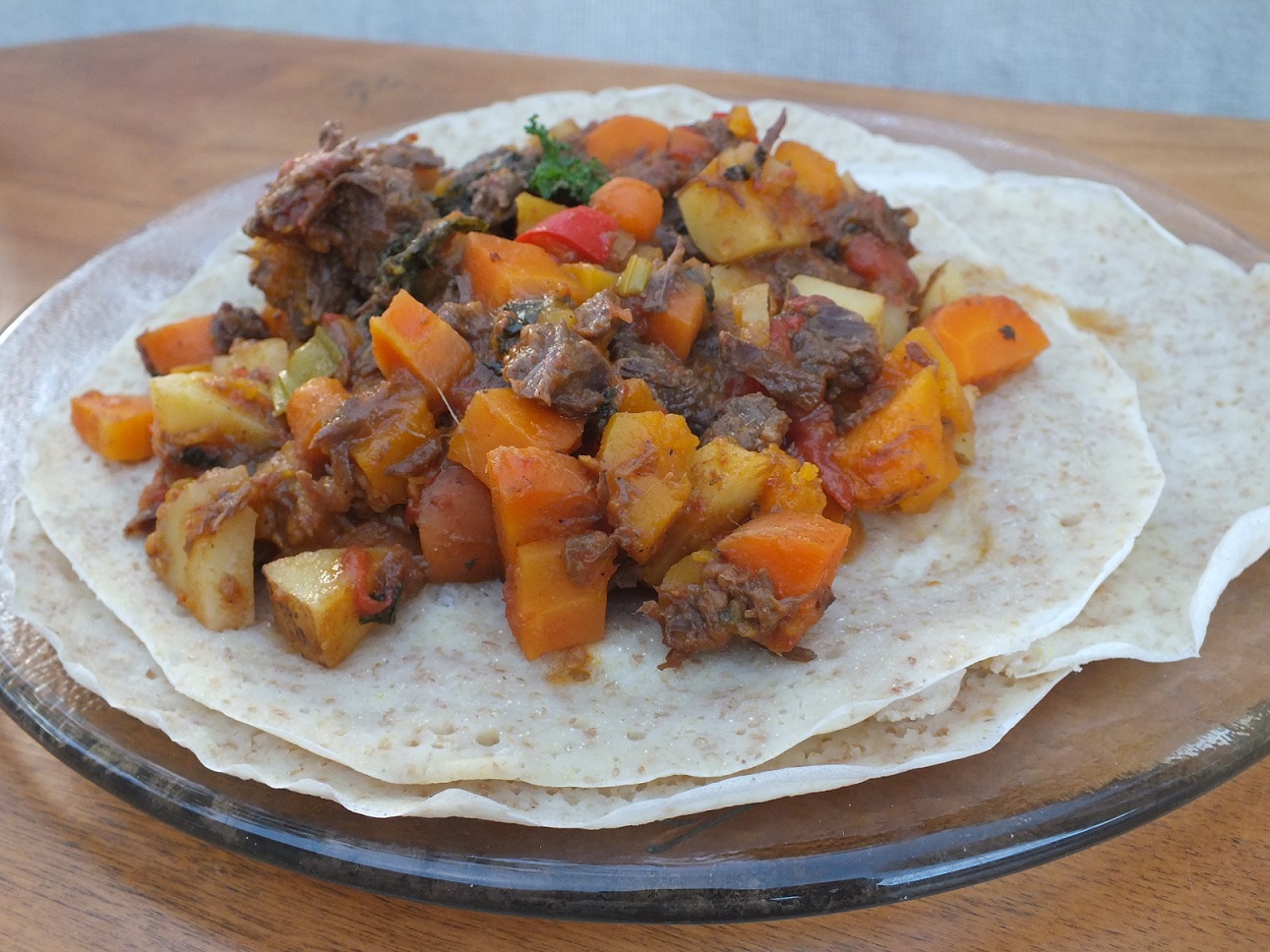 Injera and Somali stew