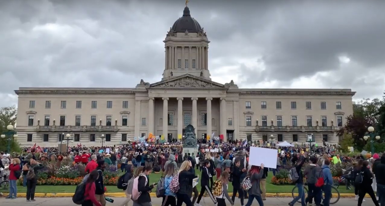 Watch: Manitoba Mennonites join climate strike