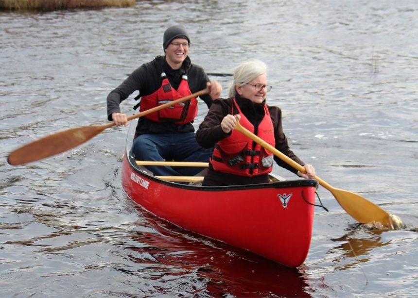 Who goes canoeing with their mother-in-law?